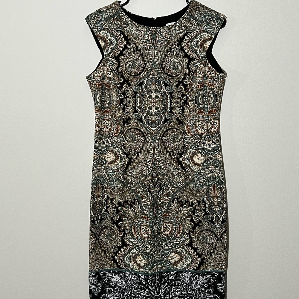 Studio One New York Paisley Sheath A line dress - size 6